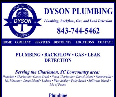 Hanahan, SC Plumbing, backflow, gas, and leak detection services.