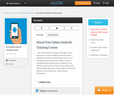 Free Online Android Training Course