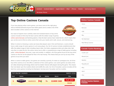 Top Online Casinos Canada