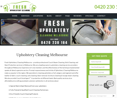 Professional Upholstery Cleaning in Melbourne