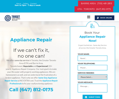 Target Appliance Repair - Ottawa's Trusted Appliance Repair Service