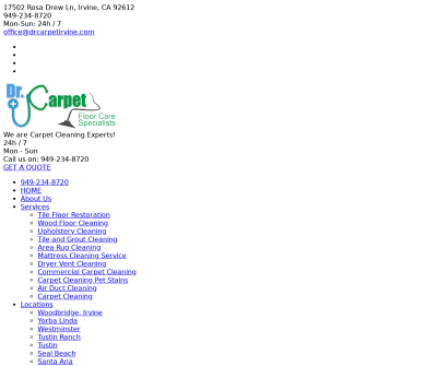 Professional Carpet Cleaning Services in Irvine