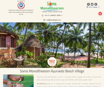 Award-winning Ayurveda Retreat on the Golden Shores of Kerala
