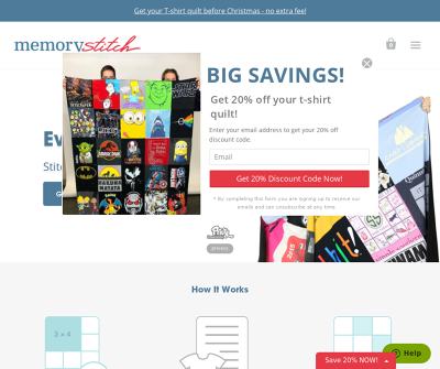 MemoryStitch - Turn Your Favorite T-Shirts into Quilts