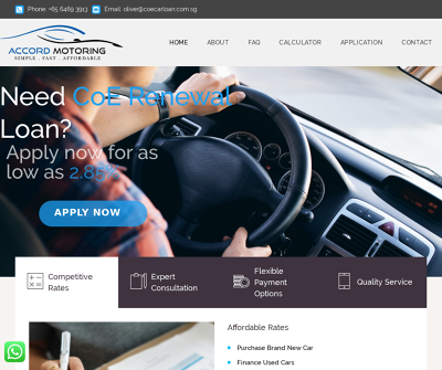 COE Renewal Loan & Automotive Financing Services
