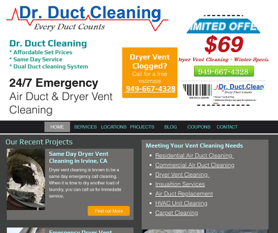 Air Duct & Dryer Vent Cleaning Services in Orange County