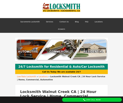 Low Rate Locksmith Walnut Creek