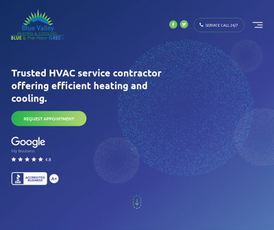 Blue Valley Heating & Cooling | BLUE Is The New GREEN | HVAC