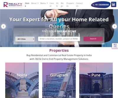 Realty Assistant - Buy Residential and Commercial Real Estate Property in India