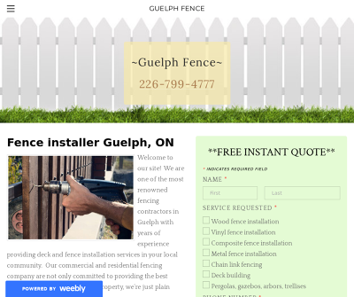 Fence and deck company in Guelph, ON