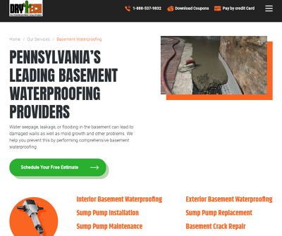 Basement waterproofing