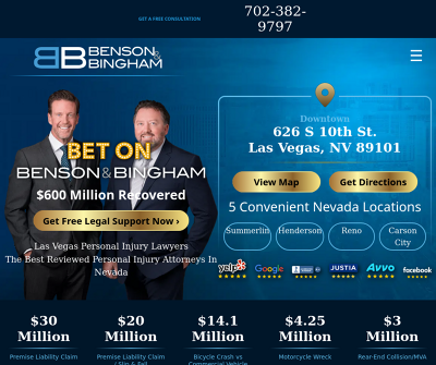 The Best Reviewed Personal Injury Attorneys In Las Vegas, Nevada!