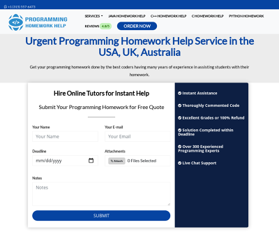 Programming Homework Help