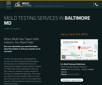 O2 Mold Testing of Baltimore