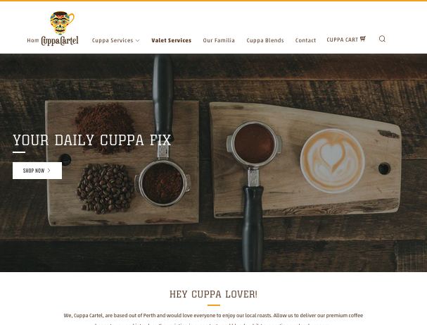 Premium valet coffee services: Cuppa Cartel
