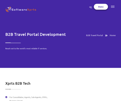 B2B Travel Portal - B2B Travel Portal Development | SoftwareXprts