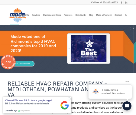 HVAC Midlothian VA | HVAC Repair Services Midlothian VA | Mode Comfort