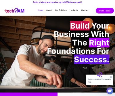 techRAM - Build Your Business With The Right Foundations For Success.