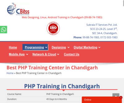PHP Training in Chandigarh