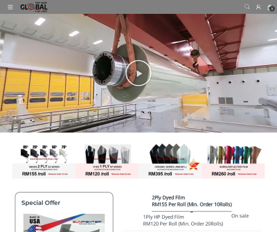 Global Tint Shop-Malaysia largest suppliers of wholesale tinted film