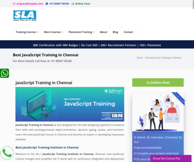 Javascript training in chennai