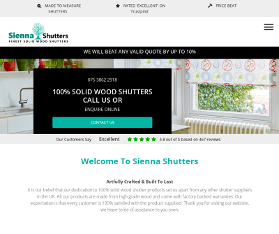 Sienna Shutters - UK