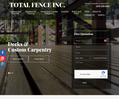 Commercial Chain link Fence in Toronto