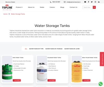 water storage tanks