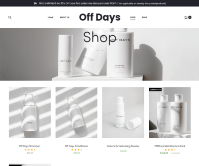 Off Days Hair sulphate and Paraben free shampoo