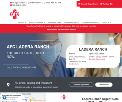 AFC Urgent Care Ladera Ranch