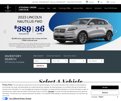 Stevens Creek Lincoln Service & Parts