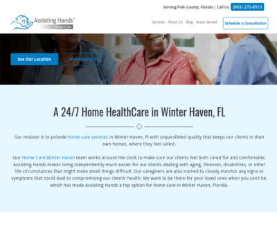 Assisting Hands Home Care offers professional non-medical in home care services, up to 24 hours a day.
