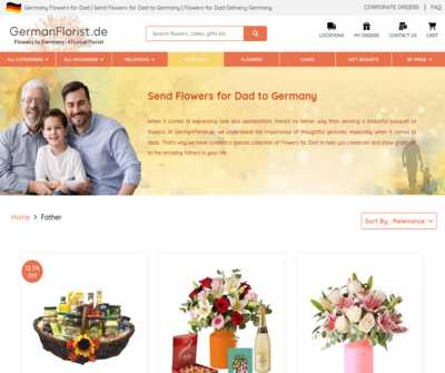 Surprise Dad with Fresh Flowers: Online Delivery of Flowers for Father to Germany