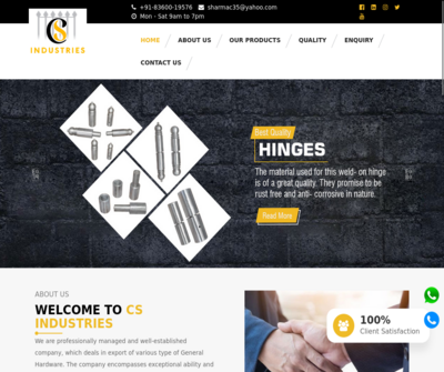 CS Industries | Door Hinges and Track Wheels from India''s Best Hardware Manufacture