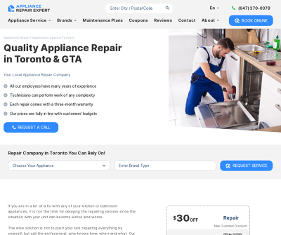 Appliance Repair Expert in Toronto