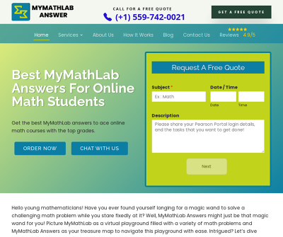 Mymathlab Answers | Matchless Assistance for Mymathlab