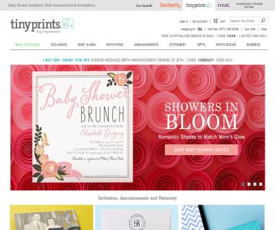 Tiny Prints Personal Stationery & Holiday Cards