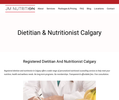 JM Nutrition: Dietitians and Nutritionists in Calgary, Alberta