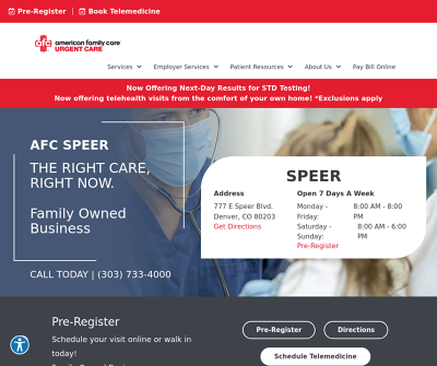 AFC Urgent Care Denver Speer