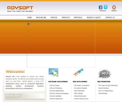 Adysoft - Software Development, Flash Website Designing, Flash Presentations India, Flash Website Intro, Websites