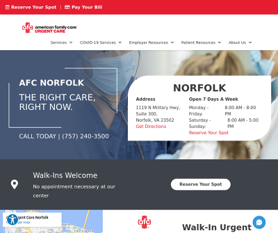 AFC Urgent Care Norfolk