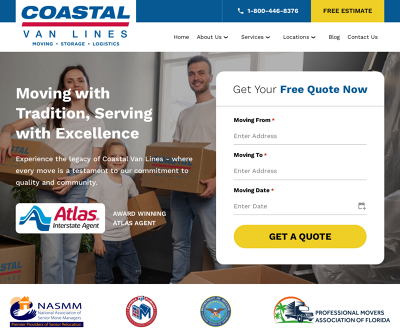 Coastal Van Lines Florida | Full Service Movers Vero Beach