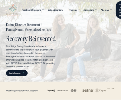 Blue Ridge Eating Disorder Care Center In Pennsylvania