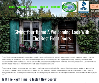 Front door installation Snohomish