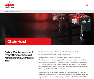 Electric Chain Hoist Manufacturers