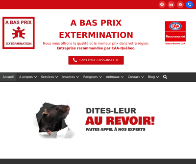 A Bas Prix Extermination Exterminateur Montréal