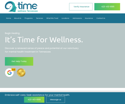 Time Wellness Tennessee | Mental Health Treatment Center 