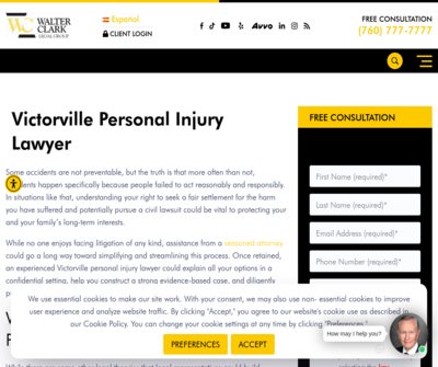 Walter Clark Legal Group, Personal injury attorney, Victorville, CA