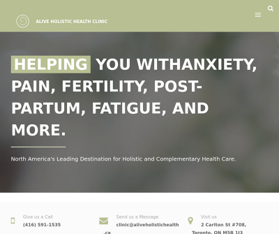 Acupuncture Toronto - ALIVE Holistic Health & Fertility Clinic
