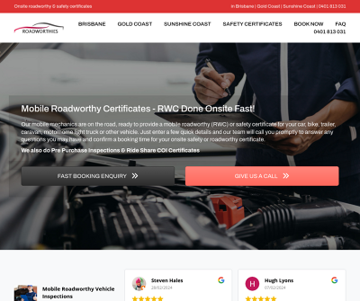Roadworthies | Mobile Roadworthy Certificates | Townsville